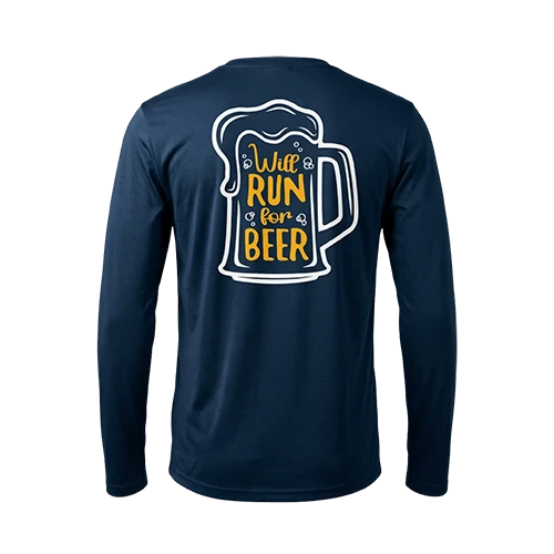 Will Run For Beer Long Sleeve Tee