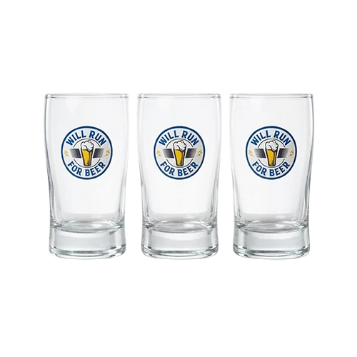Will Run For Beer Tasting Glasses
